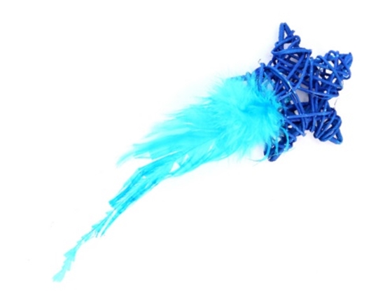 Picture of FREEDOG CAT TOY STAR W FEATHER